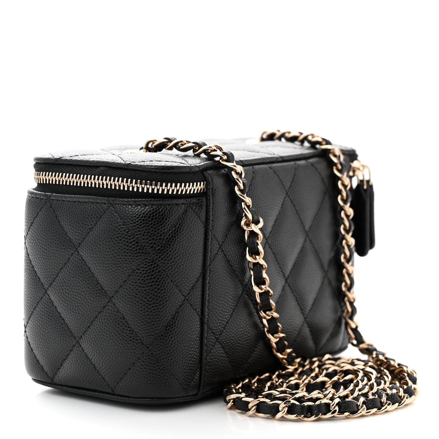 Chanel Caviar Quilted Small Vanity Case With Chain Black 3 of 11