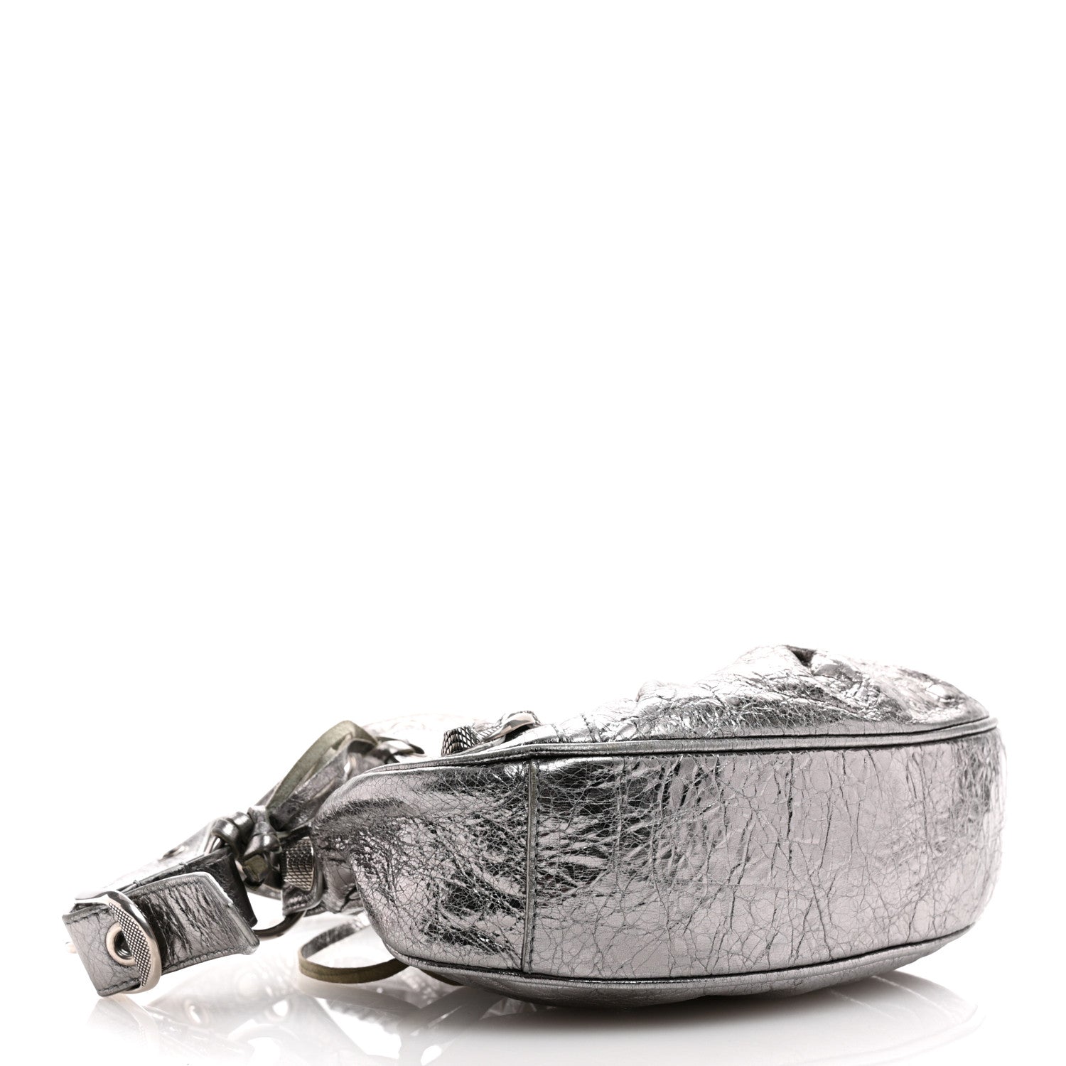 Balenciaga Metallic Agneau Arena Le Cagole Shoulder Bag XS Silver 4 of 14