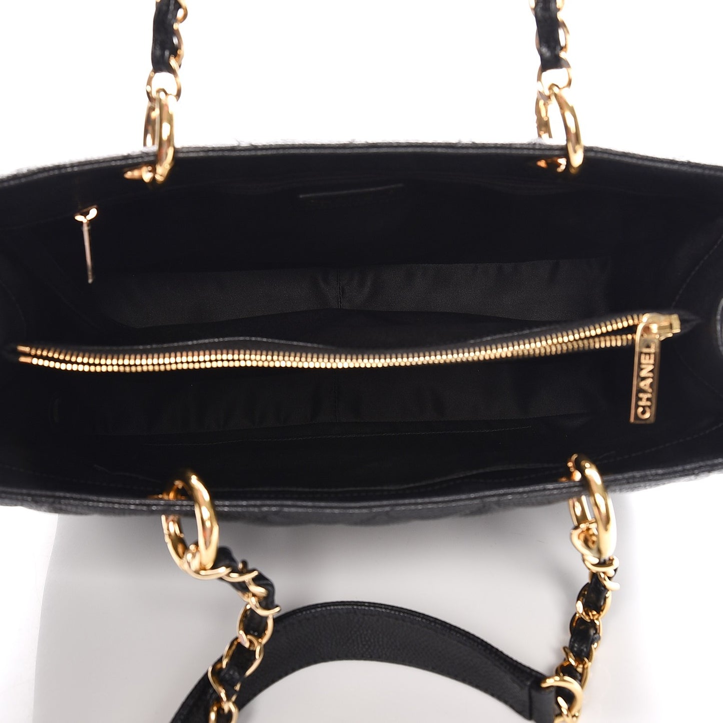 Caviar Quilted Grand Shopping Tote GST Black