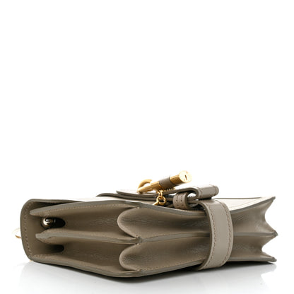 Chloe Shiny Goatskin Calfskin Aby Chain Shoulder Bag Motty Grey 4 of 13