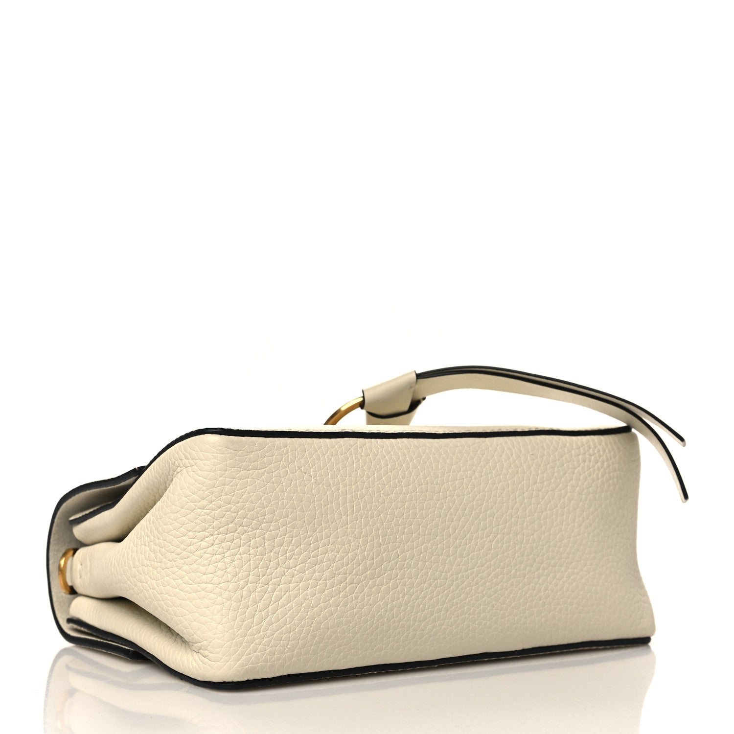 Valentino Garavani Pebbled Calfskin Mini VRing Shoulder Bag Light Ivory 3 of 5