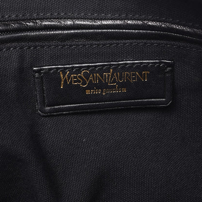 Saint Laurent Grained Calfskin Medium Besace Shoulder Bag Black 6 of 13