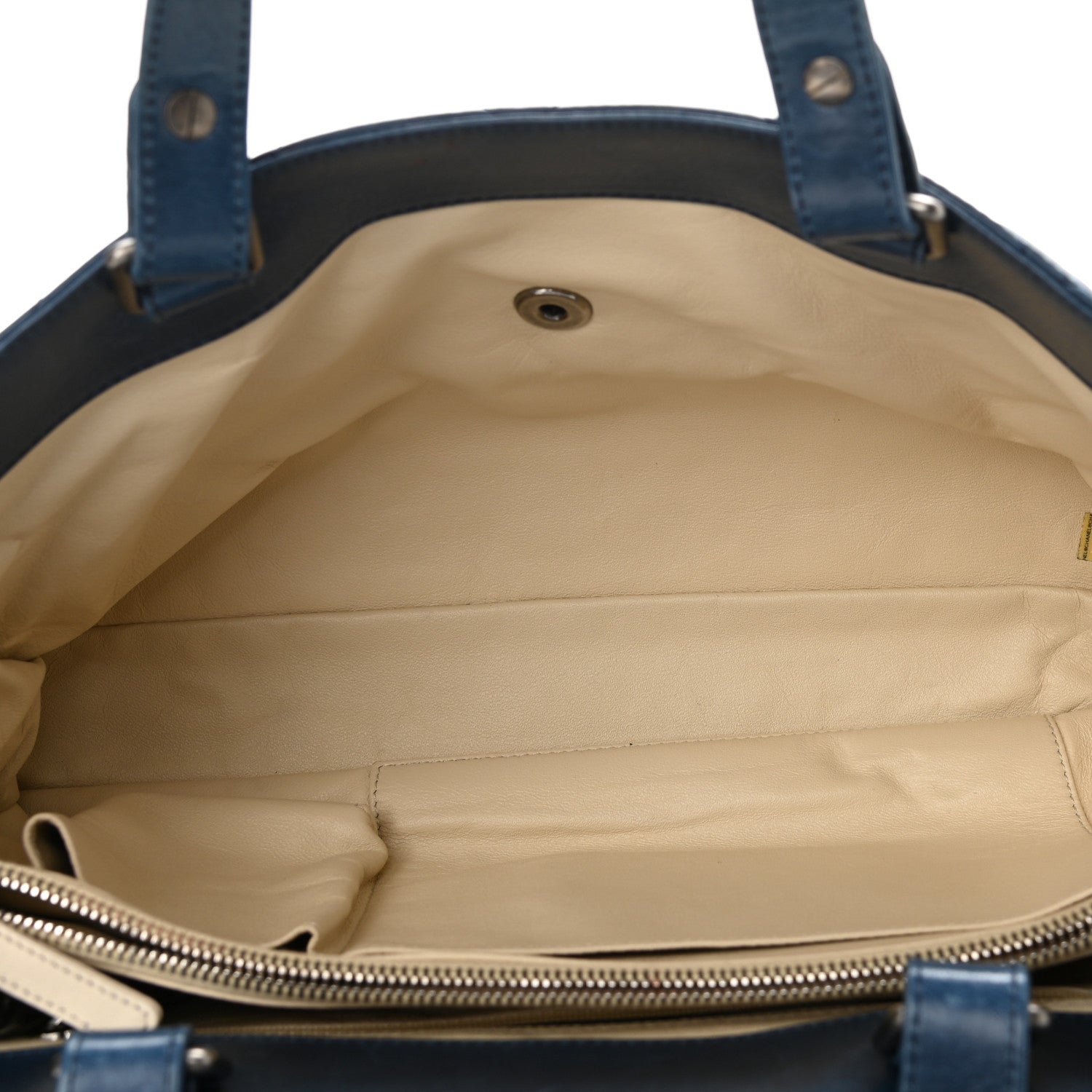 Chanel Glazed Calfskin Boy Satchel Flap Blue 5 of 11
