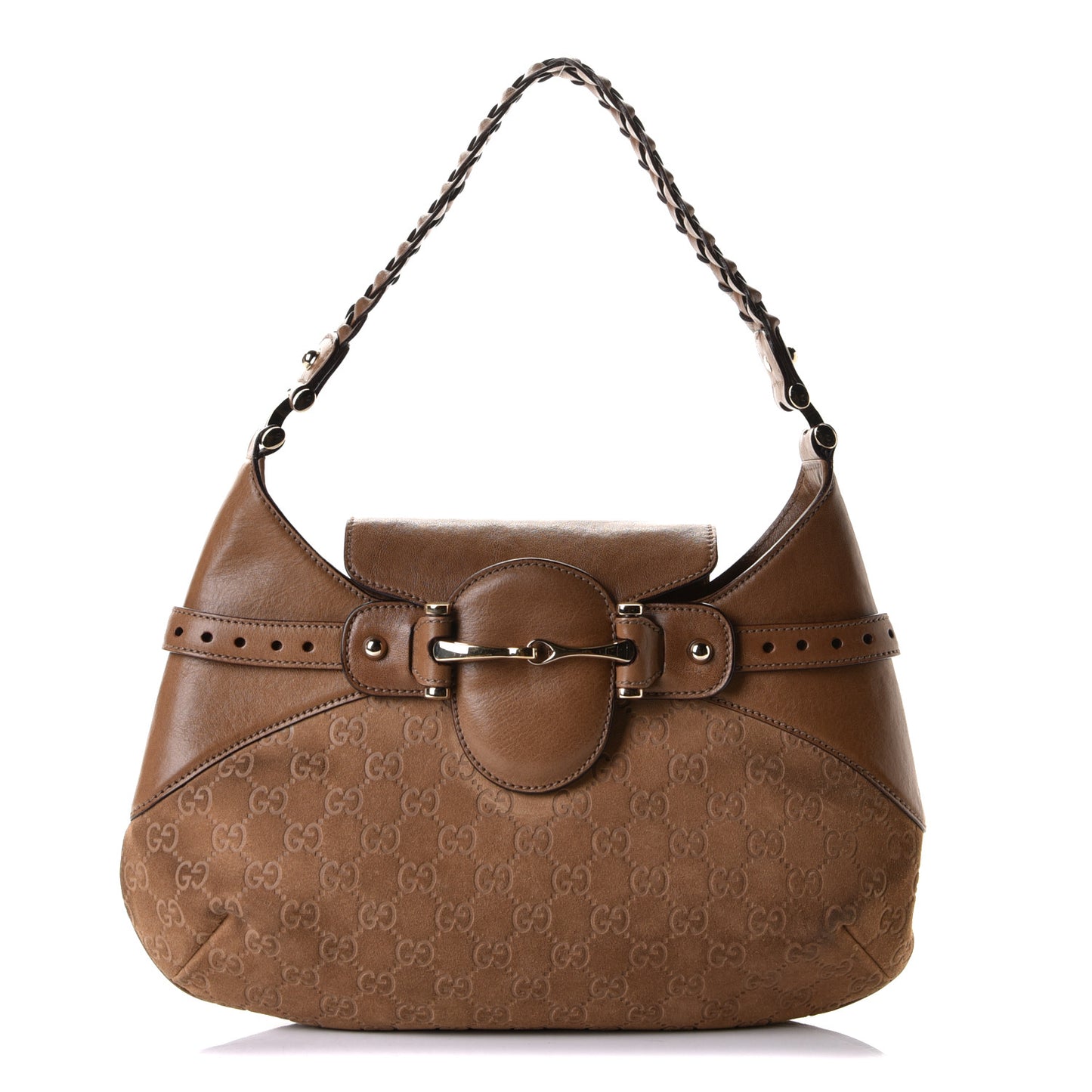 Suede Guccissima Pelham Hobo Brown