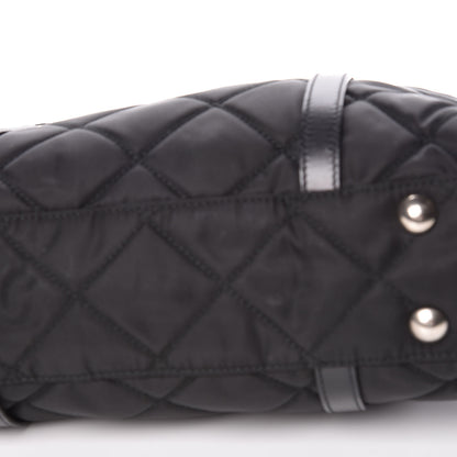Prada Tessuto Nylon Quilted Small Tote Black 9 of 12