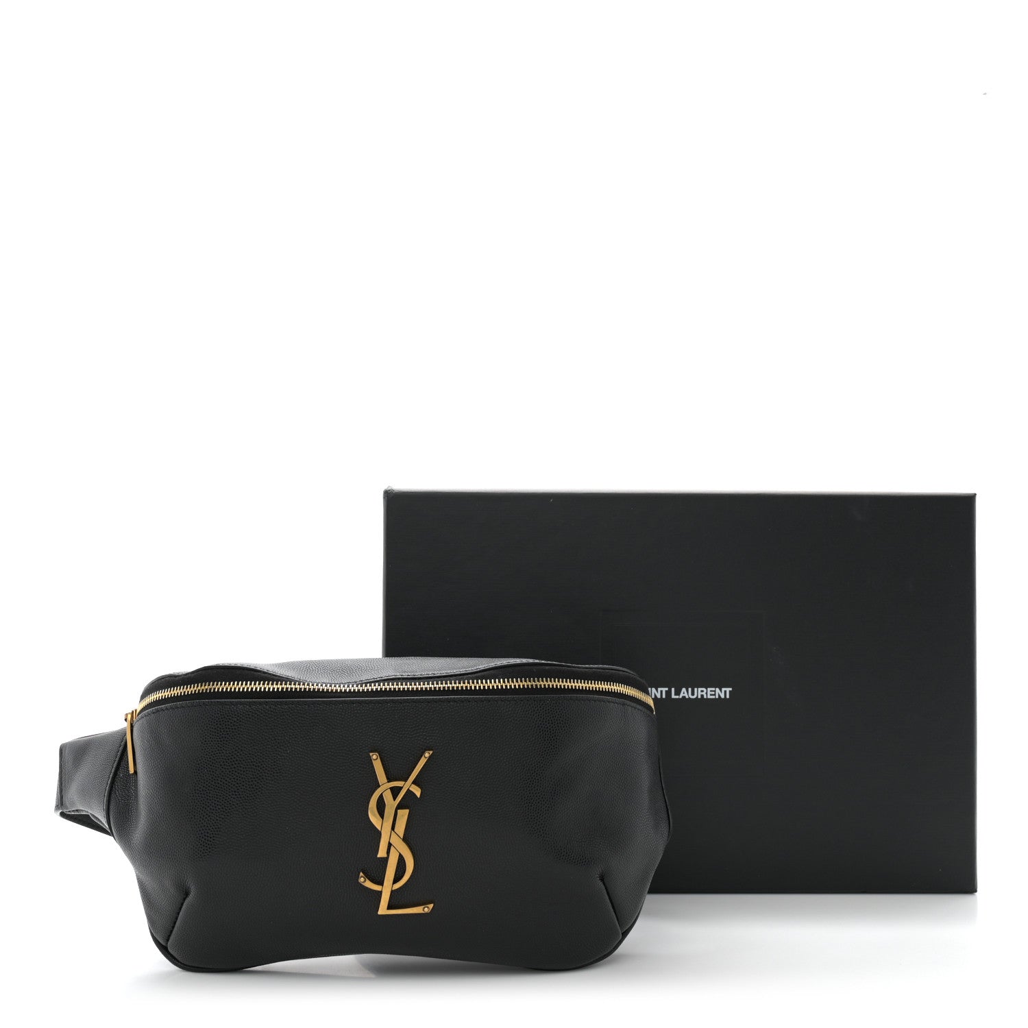 Saint Laurent Grain De Poudre Monogram Belt Bag Black 11 of 11