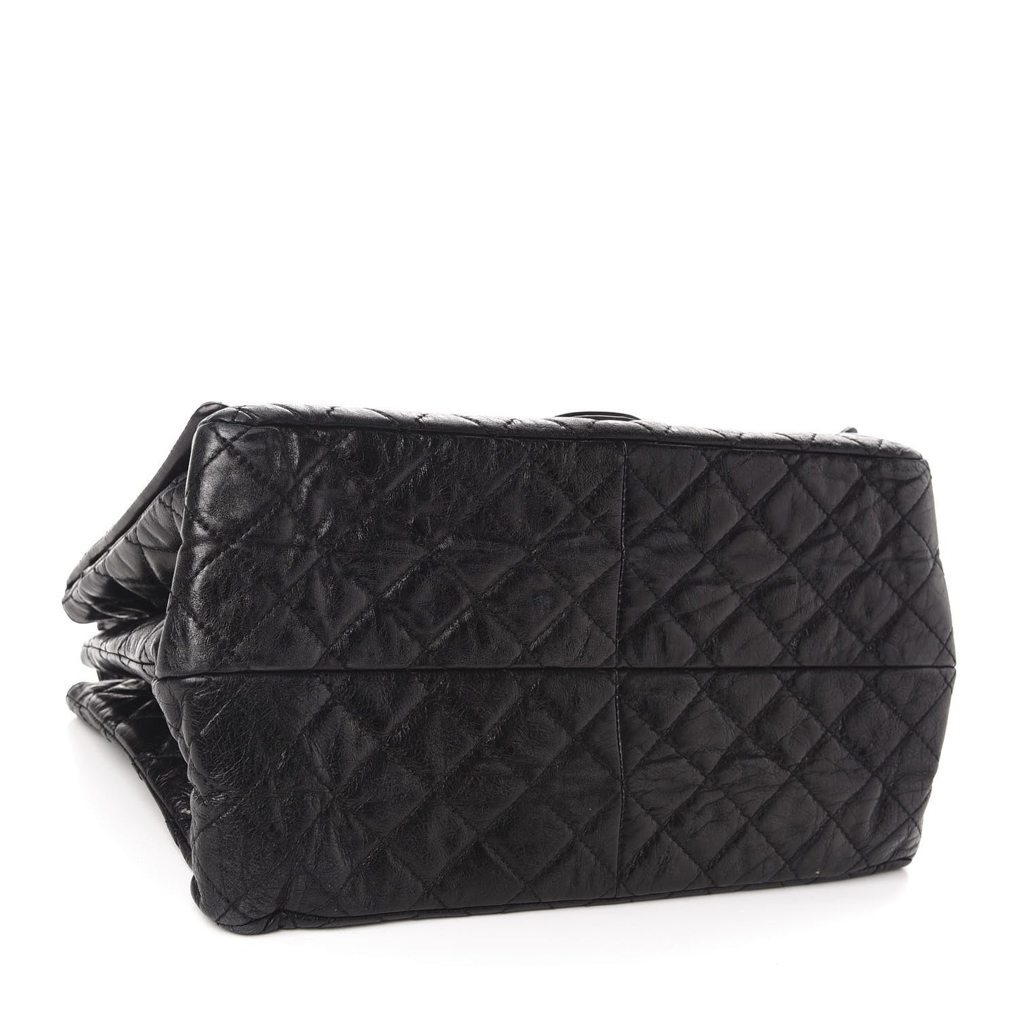 Metallic Calfskin Quilted XL Accordion Reissue Flap Black
