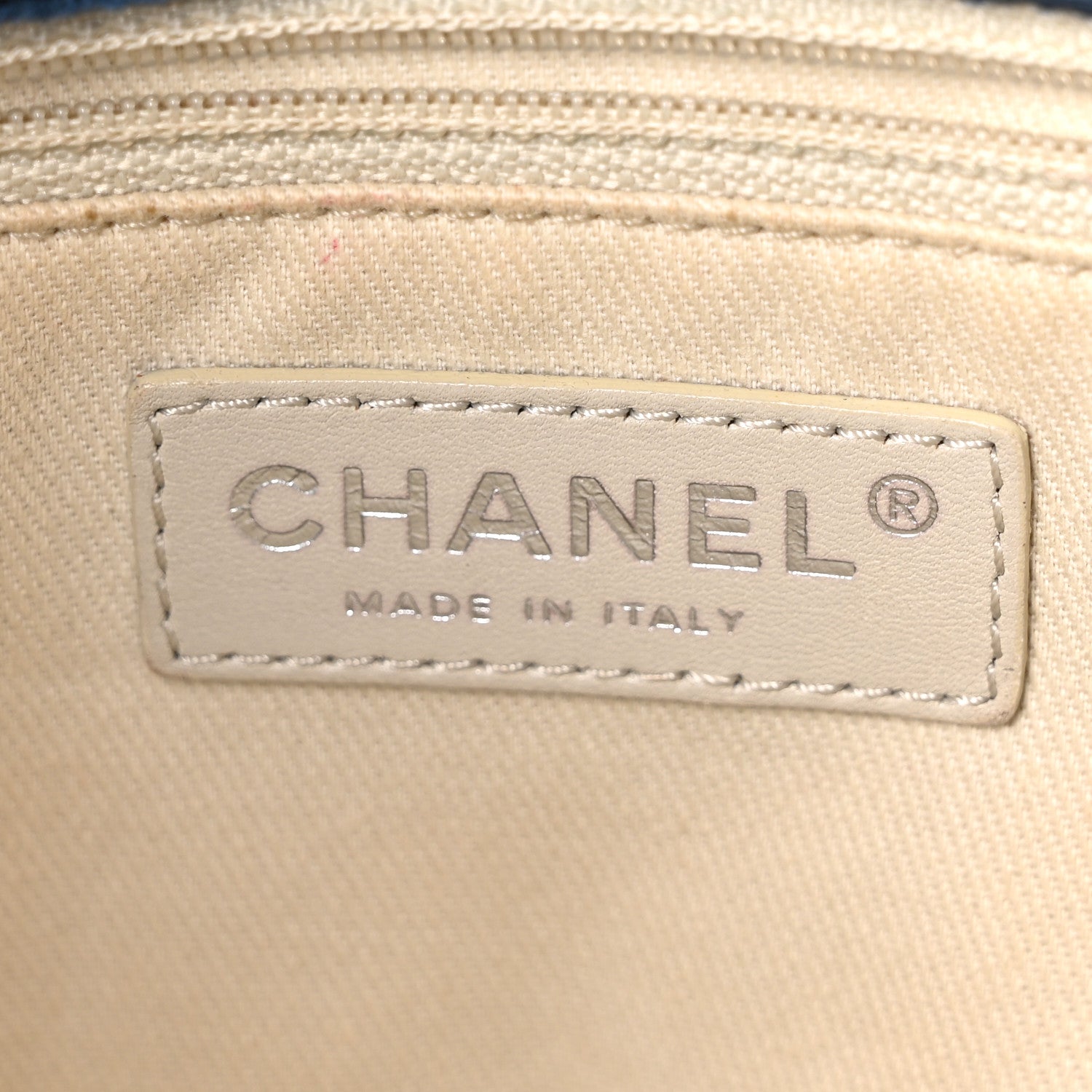 Chanel Calfskin Quilted In The Business North South Tote  Blue 6 of 10