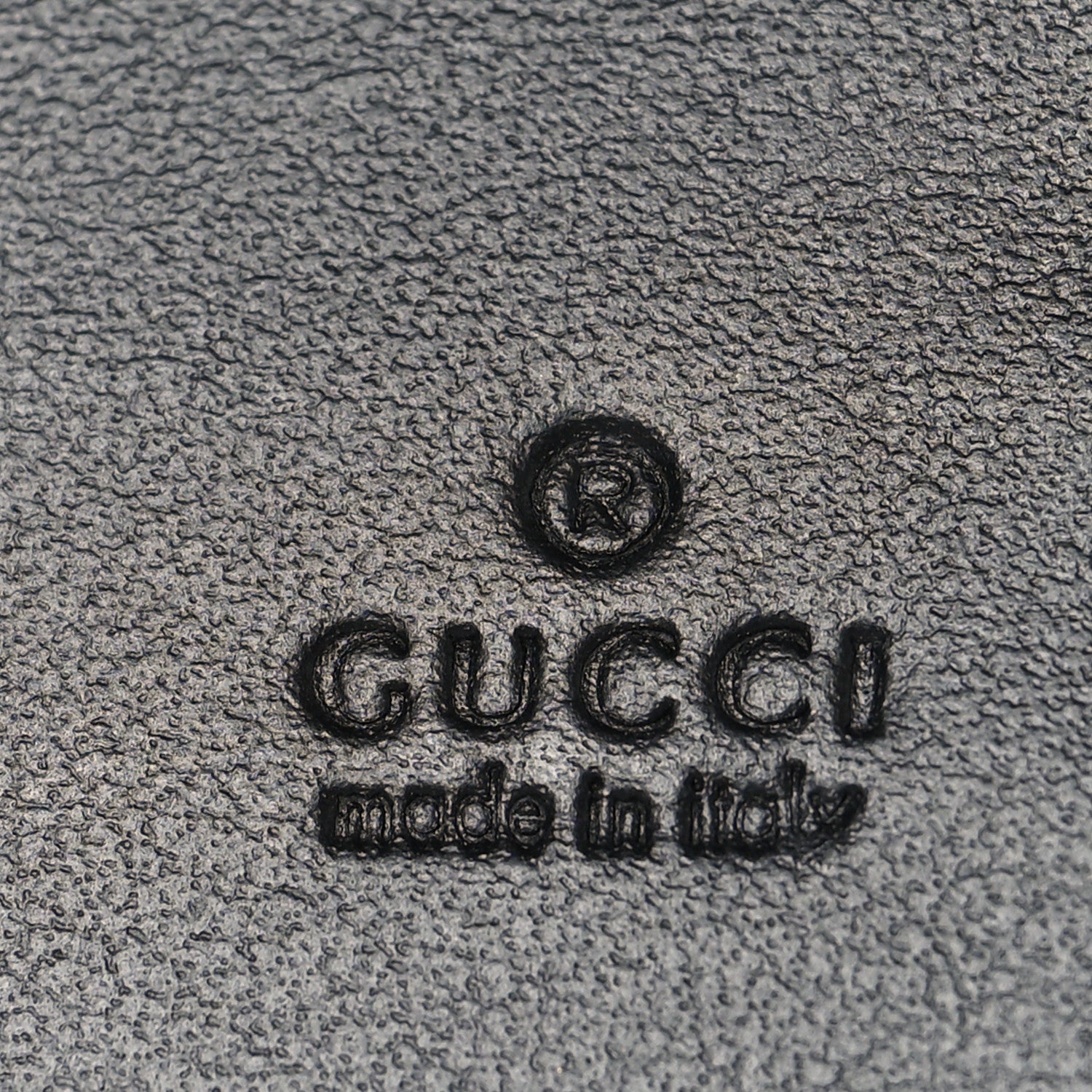 Gucci Piuma Calfskin Jumbo GG Embossed Wallet Dark Grey Black 6 of 7