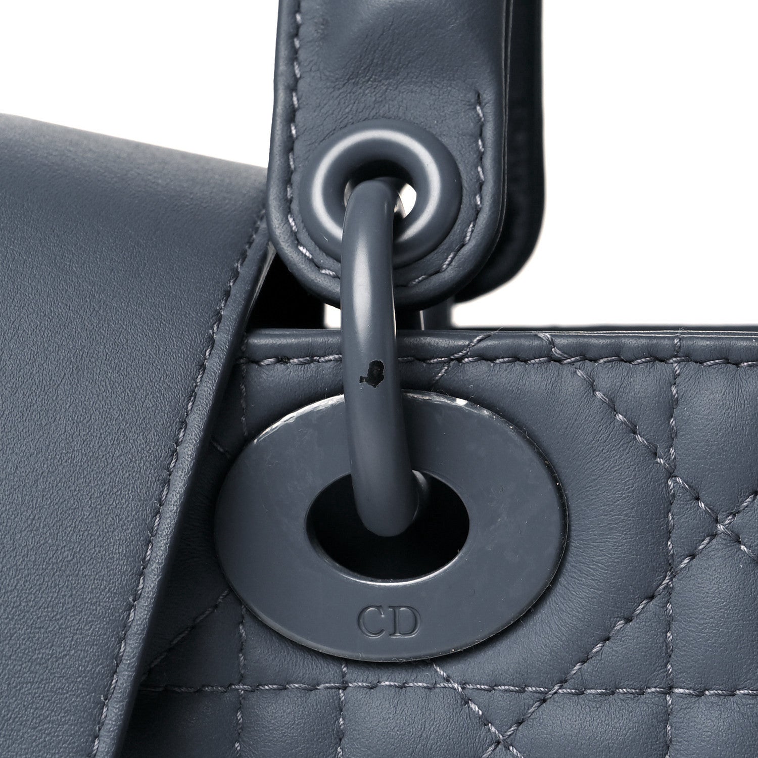 Christian Dior Ultra Matte Calfskin Cannage Small My ABCDior Lady Dior Grey Stone 11 of 11
