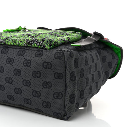 Gucci Jersey GG Monogram All Over Pan Sport Double Buckle Backpack Grey Green Multicolor 10 of 10