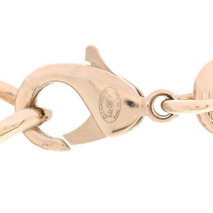 Chanel Metal Lambskin CC Choker Necklace Black Gold 5 of 5