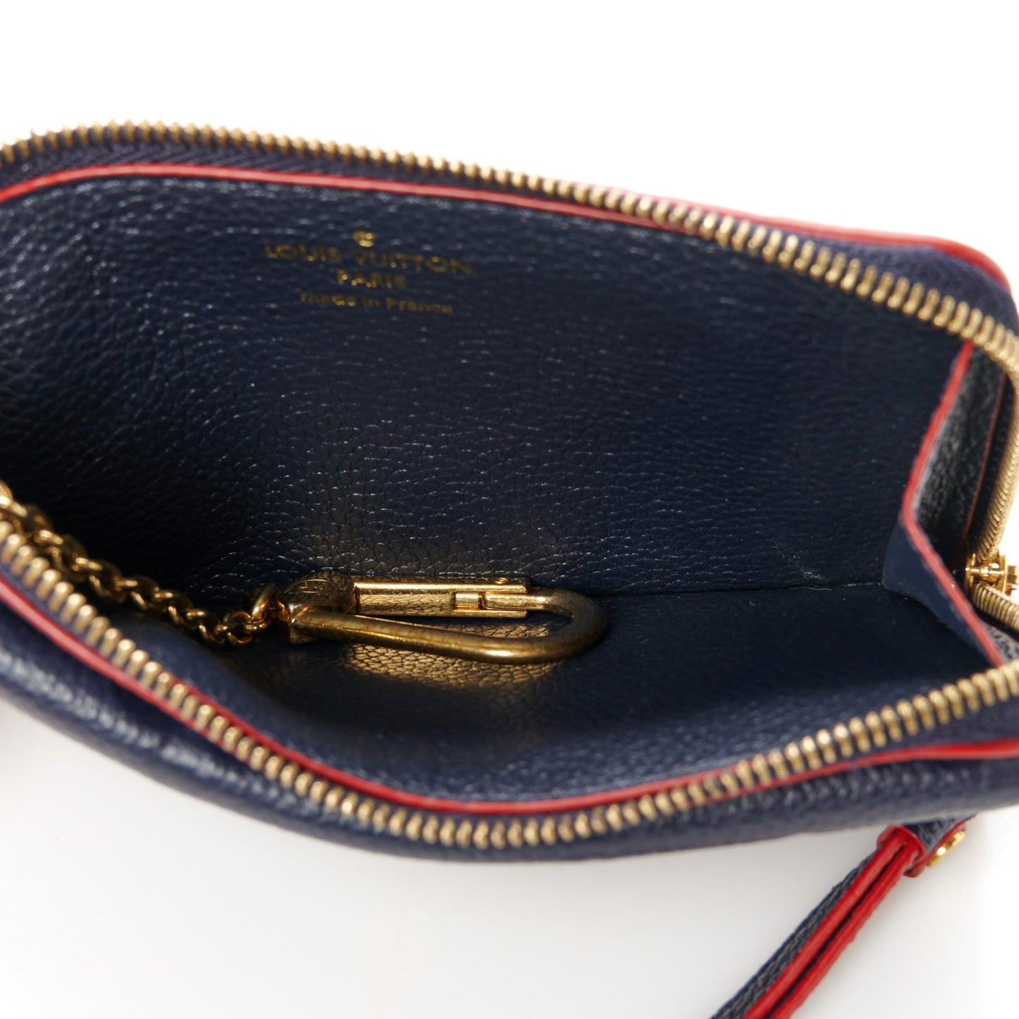 Empreinte Recto Verso Card Holder Marine Rouge