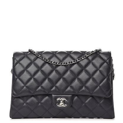 Chanel Caviar Clutch with Chain Flap Navy Blue 1 of 8