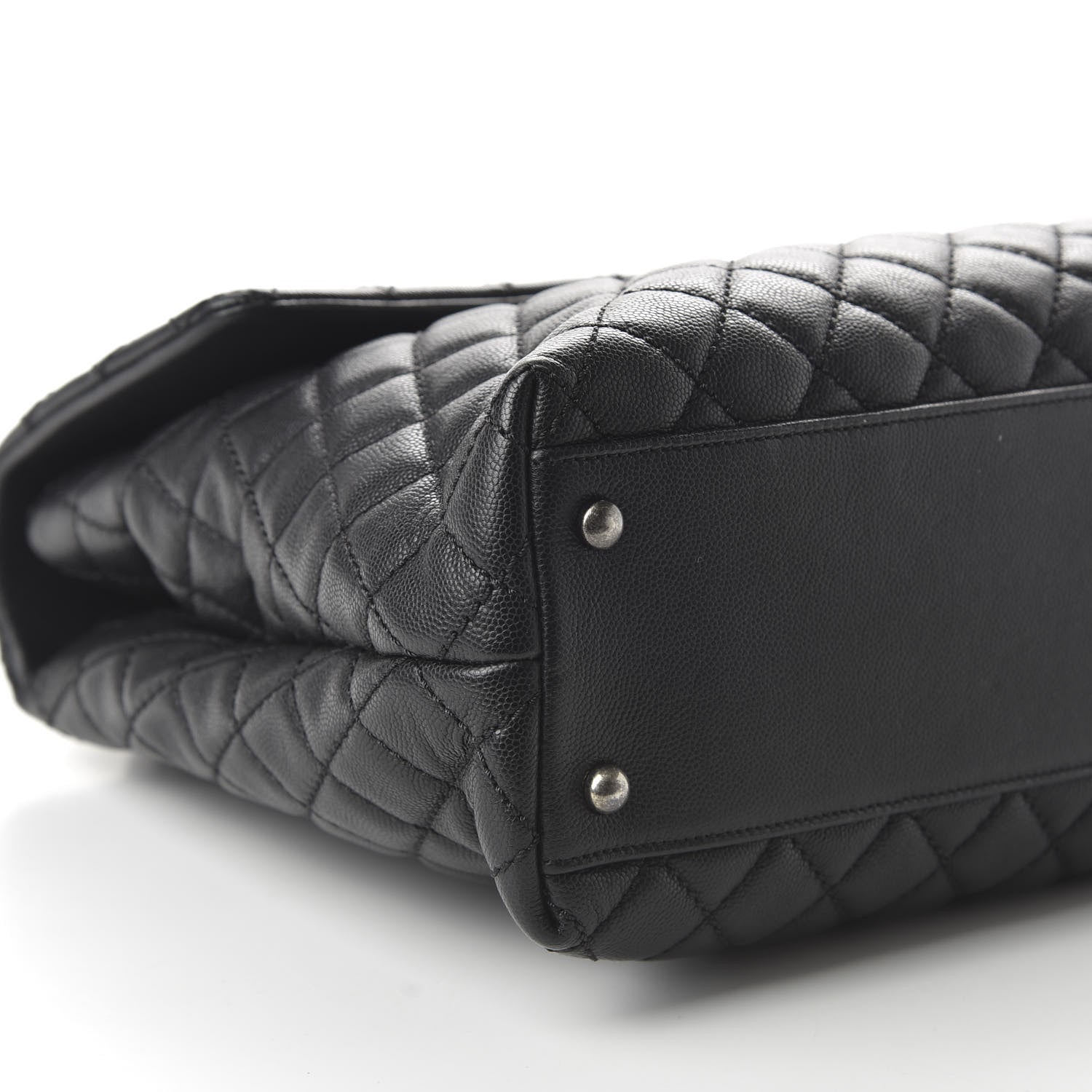 Chanel Caviar Quilted Large Coco Handle Flap Black 6 of 10