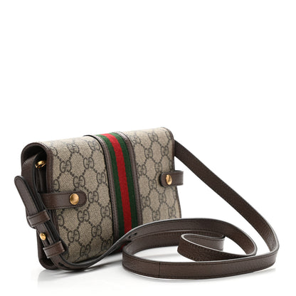 Gucci GG Supreme Monogram Web Ophidia Crossbody Wallet Beige New Acero 3 of 9