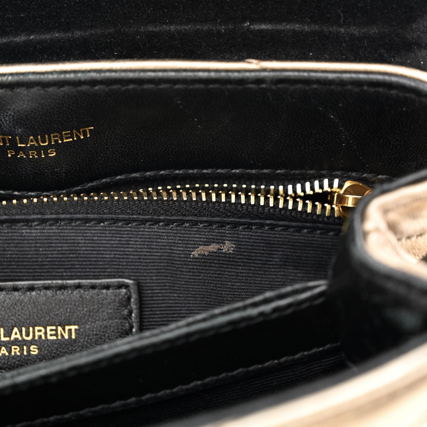 Saint Laurent Metallic Calfskin Y Quilted Monogram Toy Loulou Crossbody Bag Piombo 7 of 13