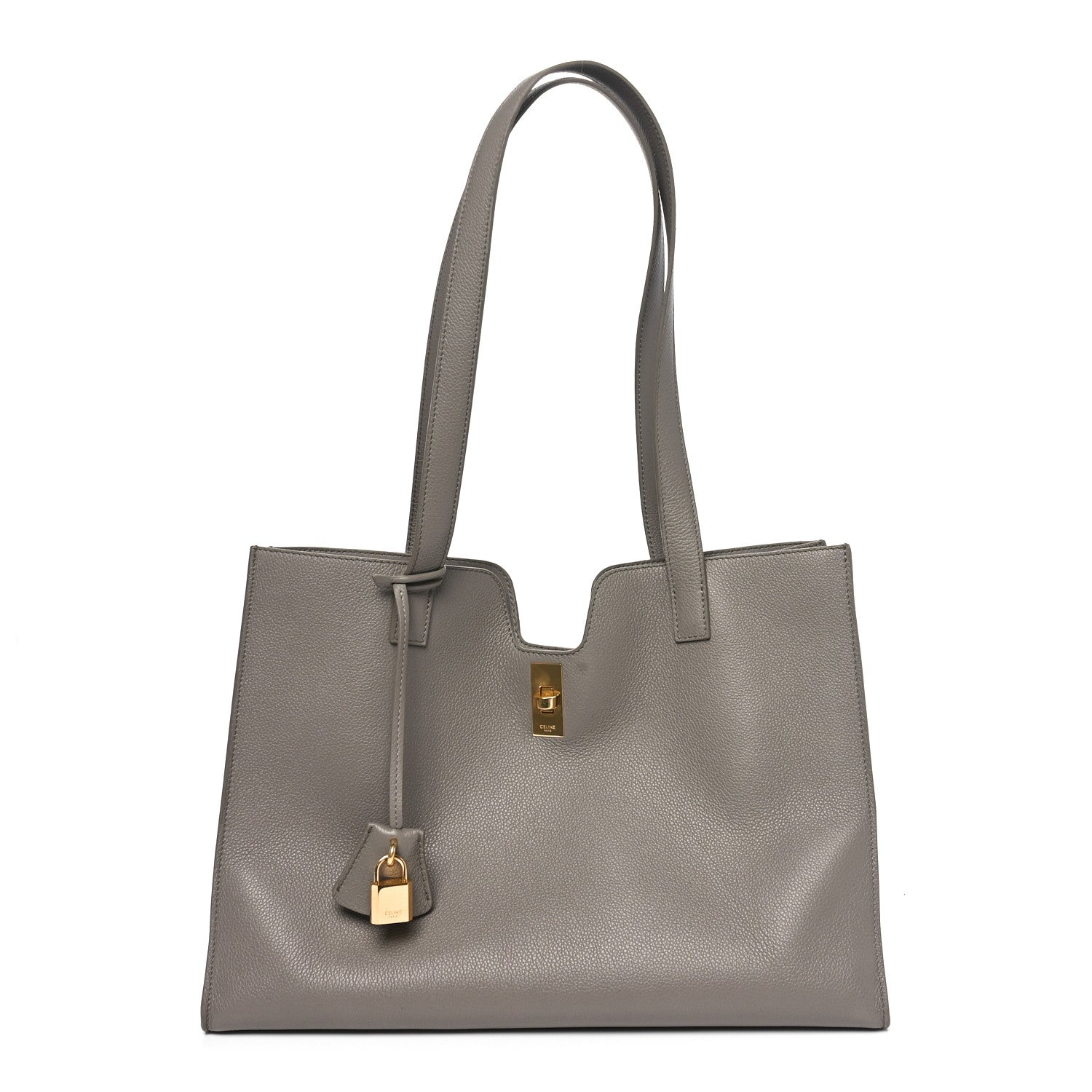 Celine Grained Calfskin Cabas 16 Bag Smokey Taupe 1 of 9
