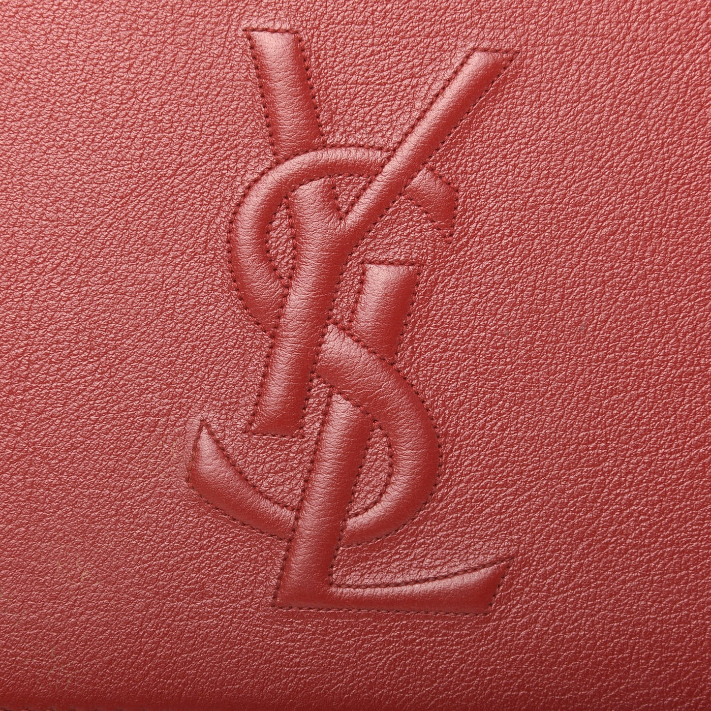 Calfskin Monogram Large Belle De Jour Clutch Red