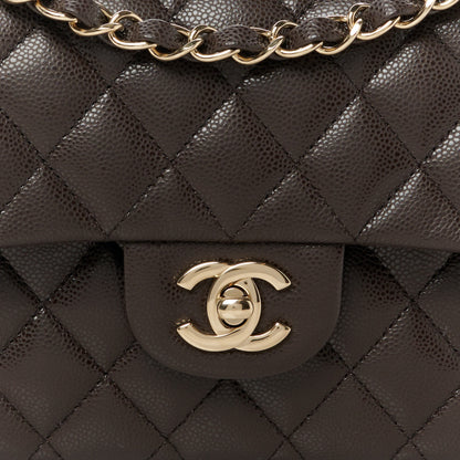 Chanel Caviar Quilted Small Double Flap Dark Brown 9 of 12