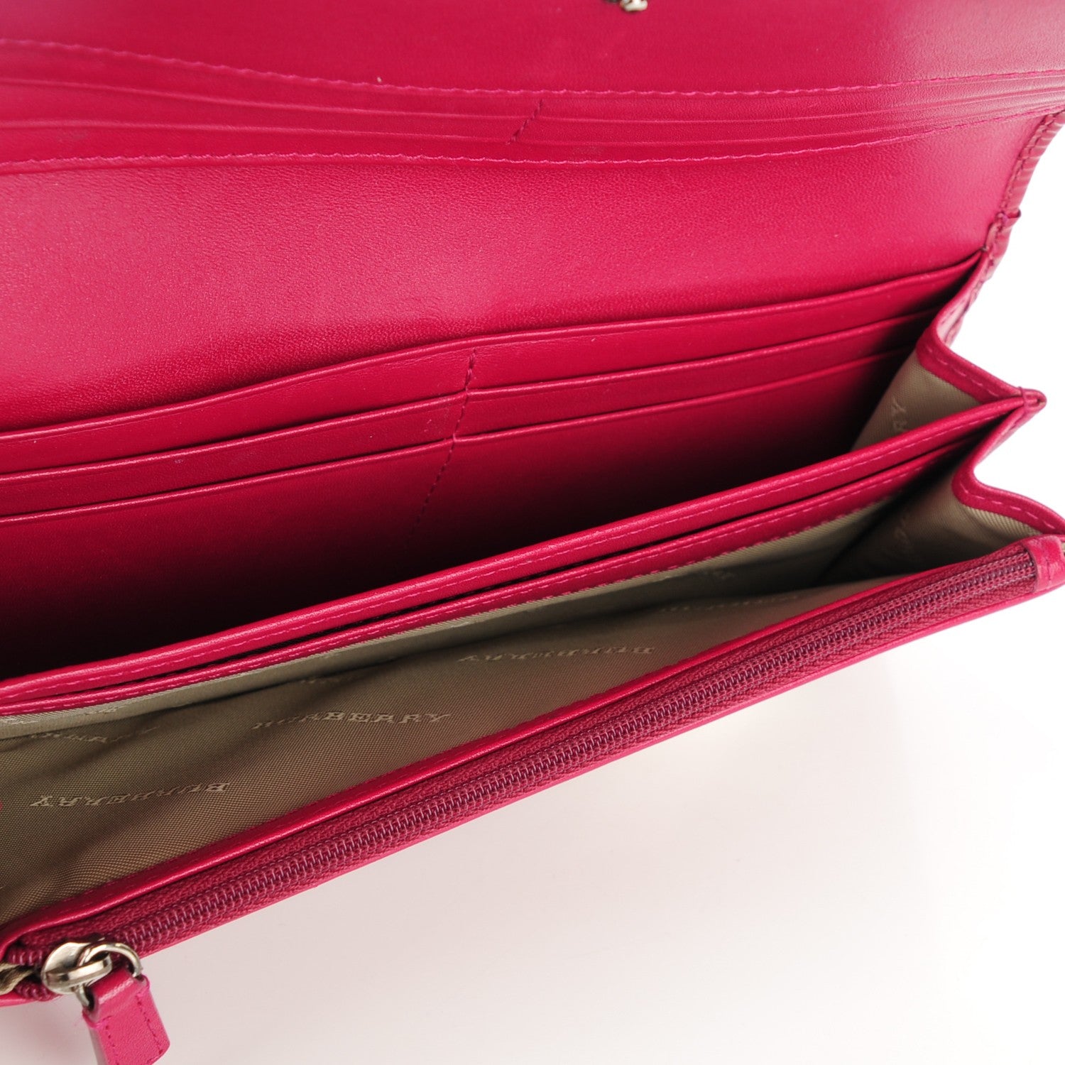 Burberry Supernova Check Penrose Continental Wallet Berry 6 of 10