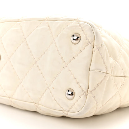 Chanel Calfskin Ultimate Stitch Shopping Tote White 10 of 14