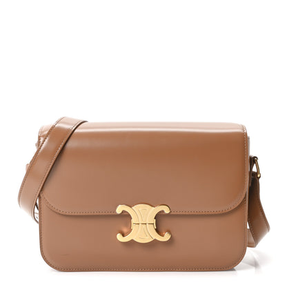 Celine Shiny Calfskin Medium Triomphe Bronze 1 of 9
