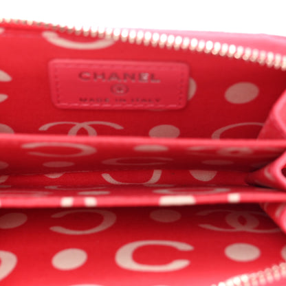 Chanel Caviar Quilted Coco Chanel Logo CC Zip Coin Purse Fuchsia 5 of 8