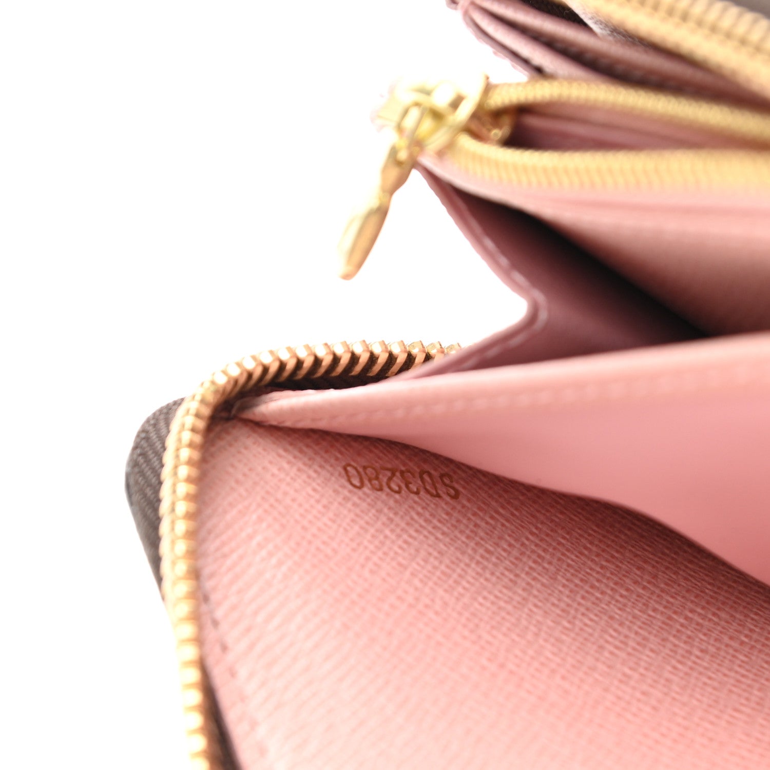 Louis Vuitton Damier Ebene Zippy Wallet Rose Ballerine 7 of 7