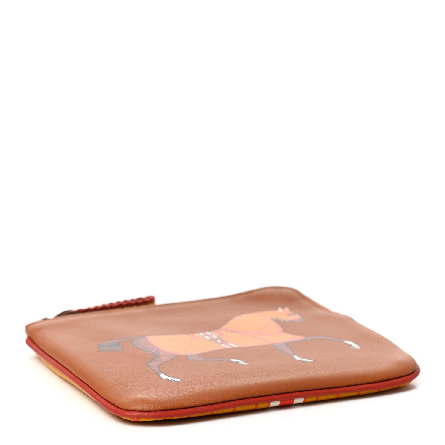 Hermes Swift Couverture Nouvelle Carre Pocket Pouch Gold Ambre 4 of 7