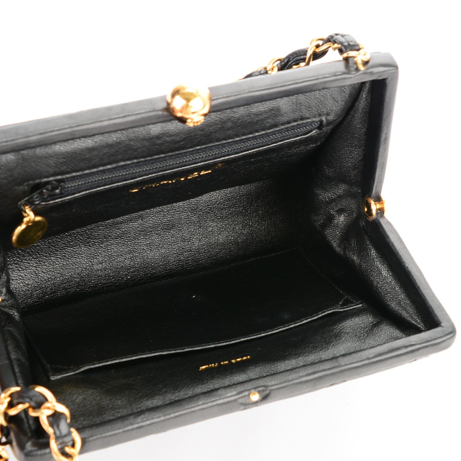 Chanel Lambskin Quilted Framed Evening Bag Black 5 of 8