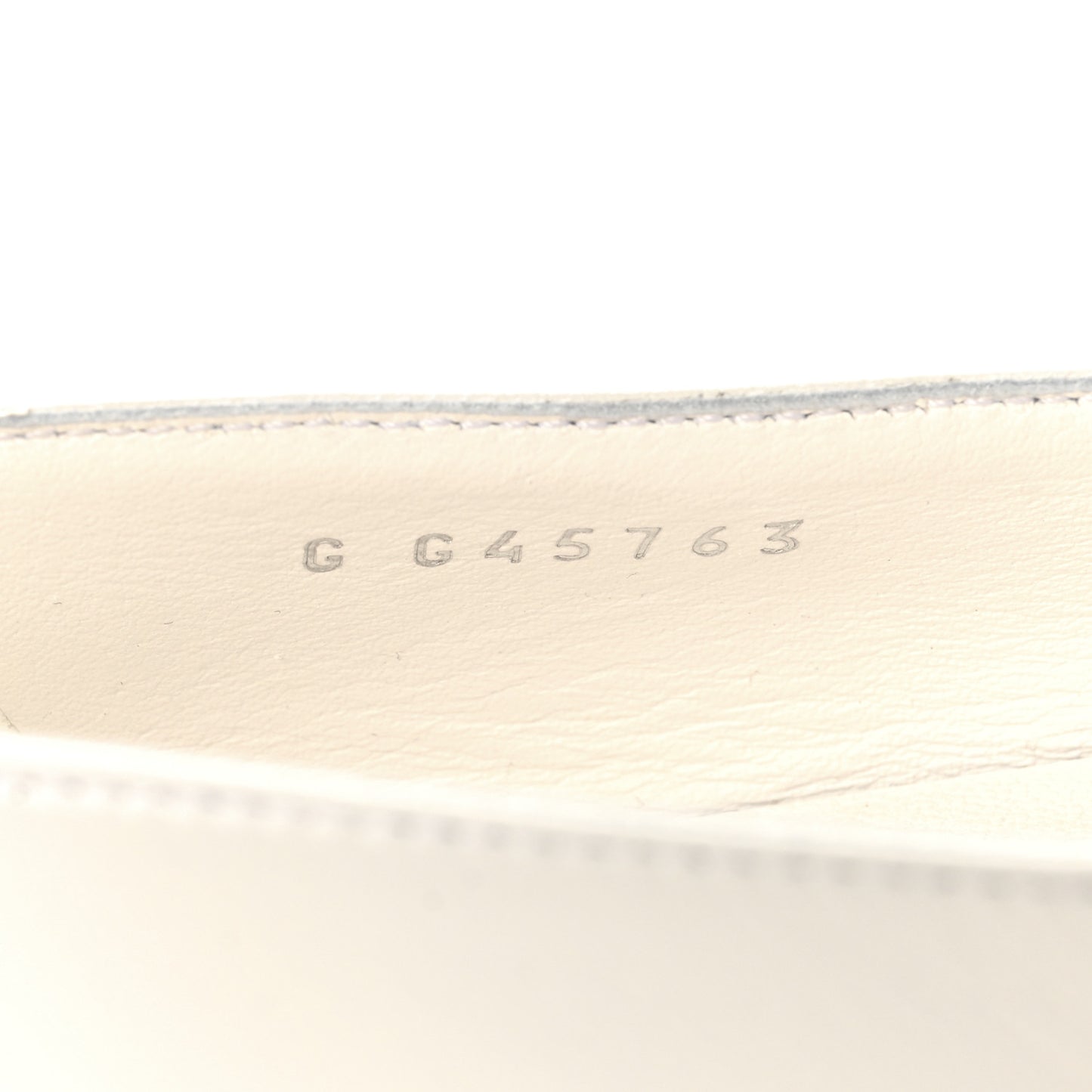 Shiny Lambskin Grosgrain Pearl Mary Janes Flats 40 White Black