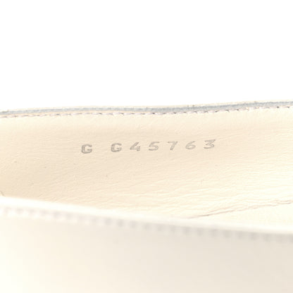 Chanel Shiny Lambskin Grosgrain Pearl Mary Janes Flats 40 White Black 7 of 10