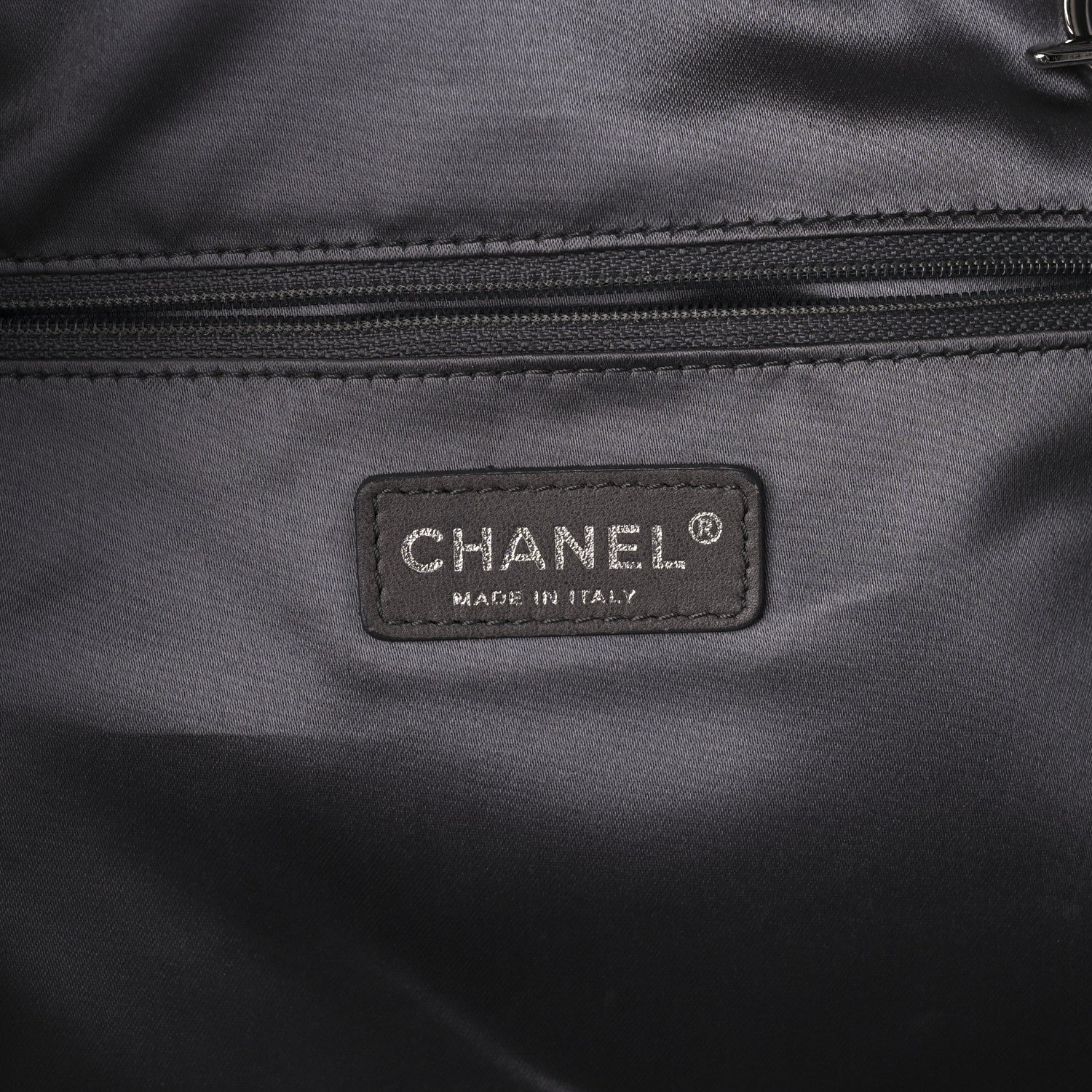 Chanel Lambskin CC Patchwork Shoulder Bag Black White 6 of 11