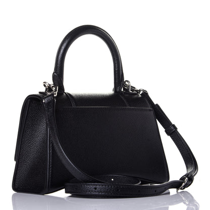 Balenciaga Grained Calfskin Hourglass Top Handle Bag XS Black 3 of 10