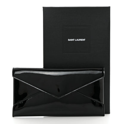 Saint Laurent Patent Paloma Envelope Clutch Black 7 of 7