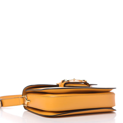 Gucci Textured Calfskin Horsebit 1955 Shoulder Bag Yellow 4 of 10