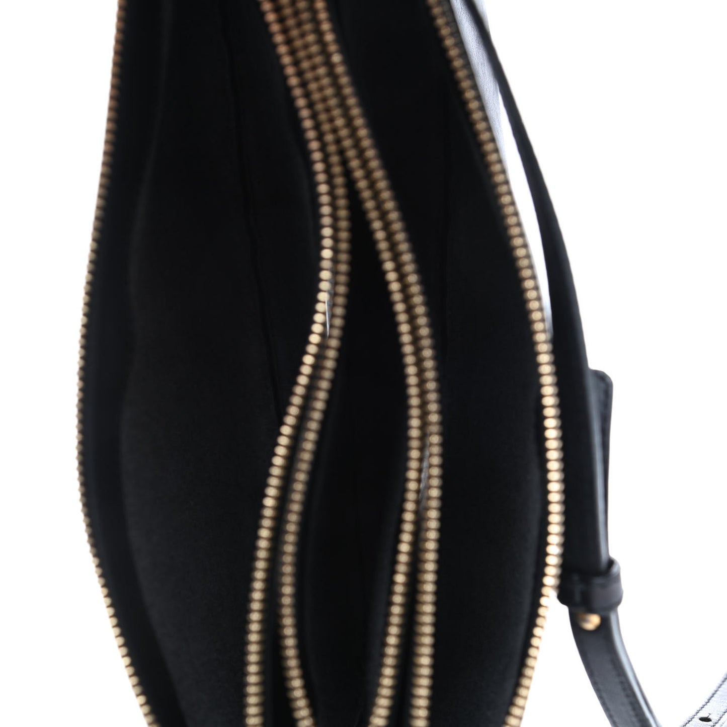 Goatskin Large Trio Crossbody Bag Black