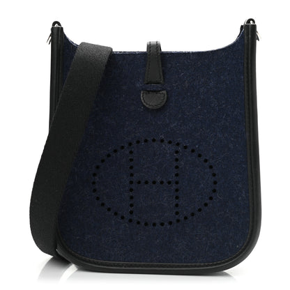 Hermes Swift Sangle Wooly Evelyne TPM Bleu Nuit Black 1 of 11