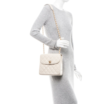 Chanel Caviar Quilted Small Single Flap White 2 of 9