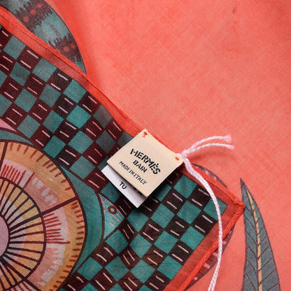 Hermes Cotton Printed Savana Dance Beach Pareo Sorbet 4 of 5