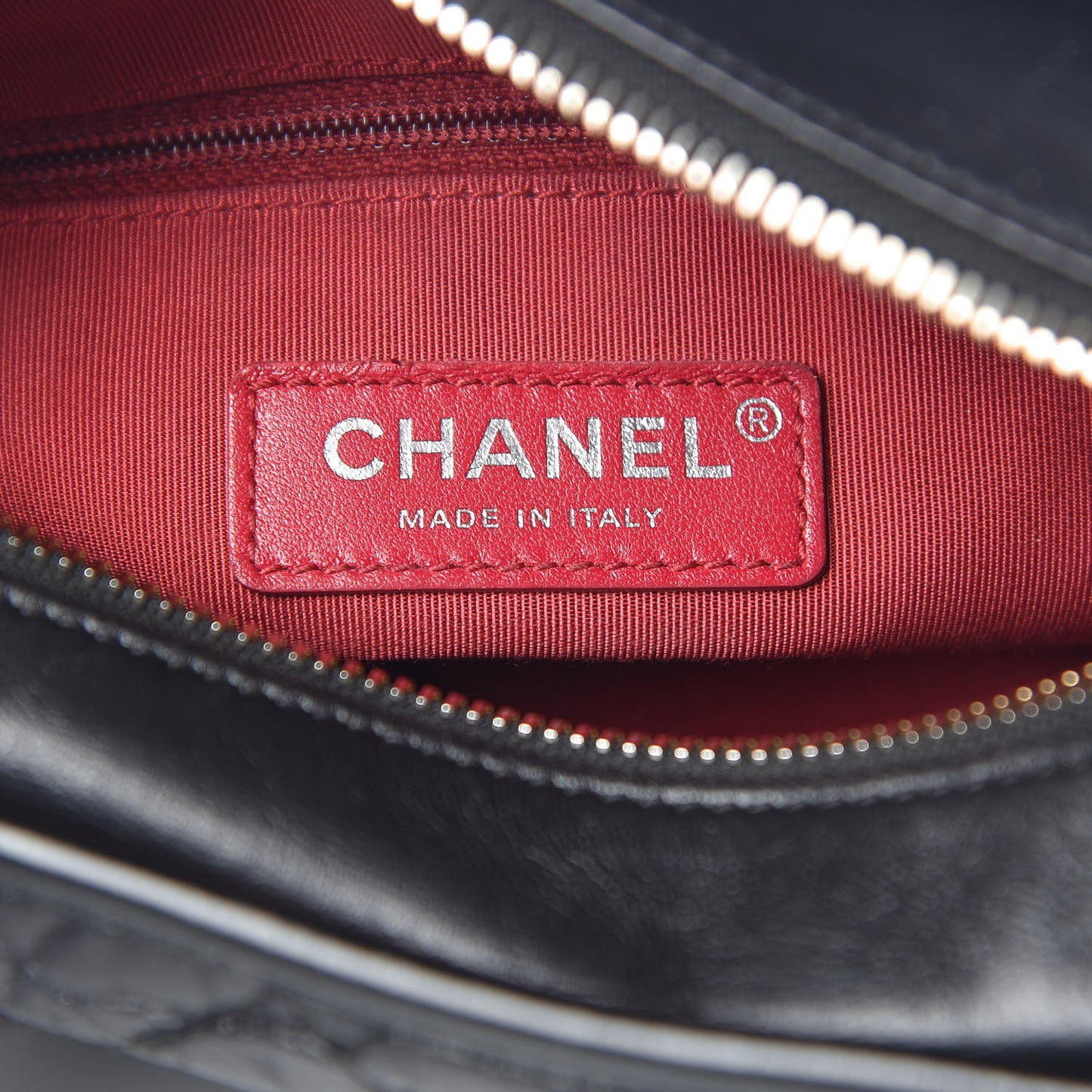 Aged Calfskin Quilted Small Gabrielle Hobo Black