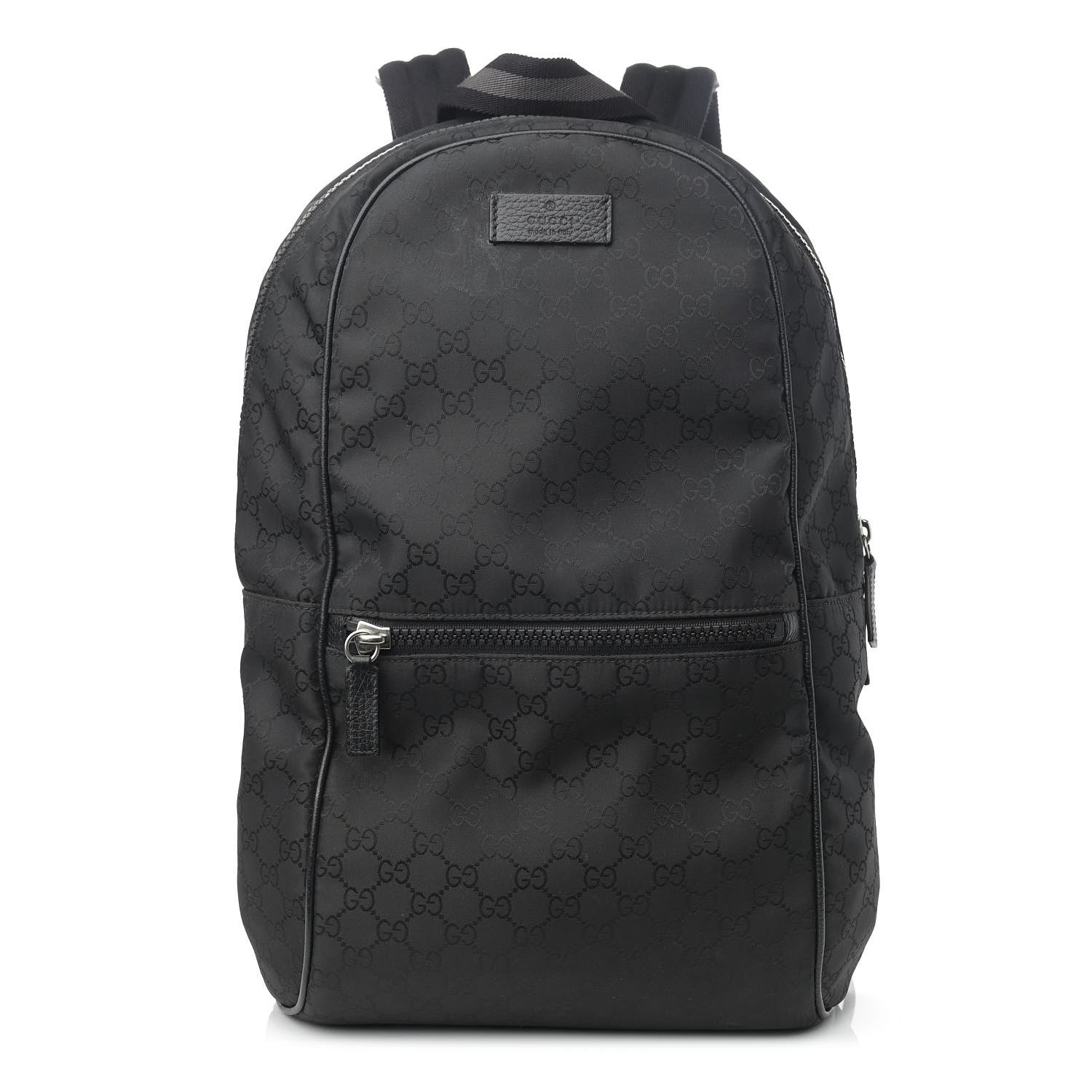 Gucci Nylon Monogram Slim Backpack Black 1 of 11