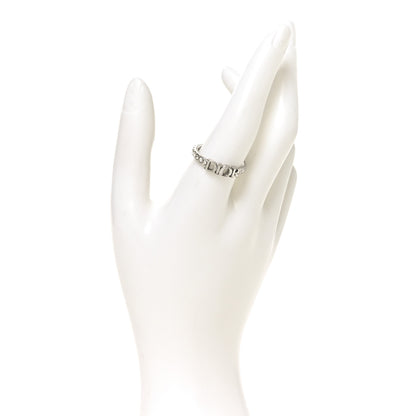 Christian Dior Metal Crystal DIO(R)EVOLUTION Ring 61 9.5 Silver 2 of 5