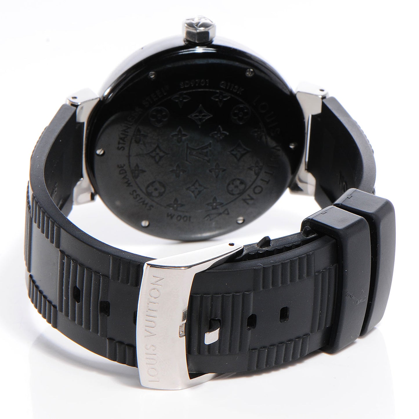 Stainless Steel Rubber 41mm Tambour GMT Automatic Watch Black