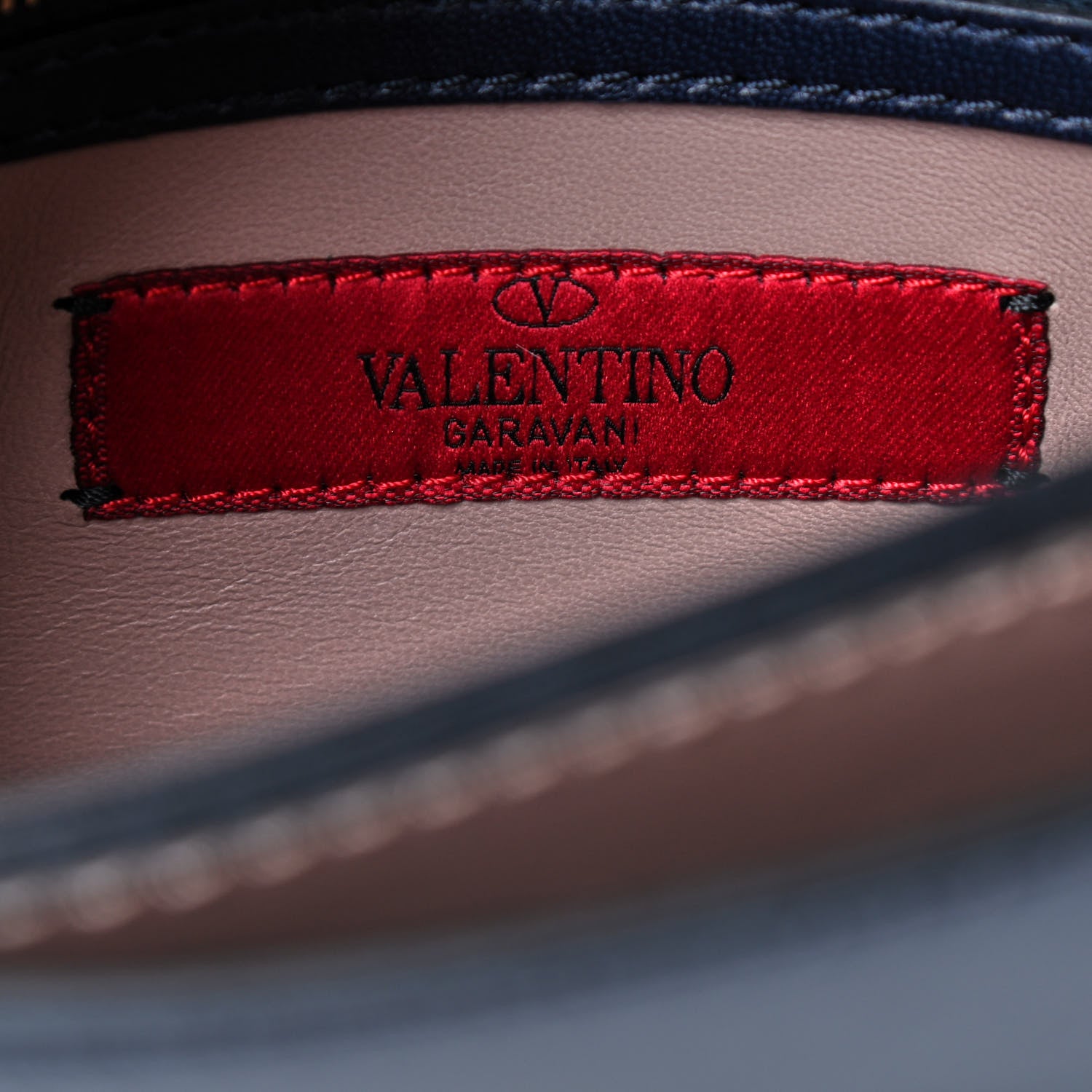 Valentino Garavani Nappa Rockstud Wristlet Clutch Marine 8 of 17