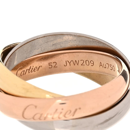 Cartier 18K Pink Yellow White Gold Classic Trinity Ring 51 5.75 4 of 5