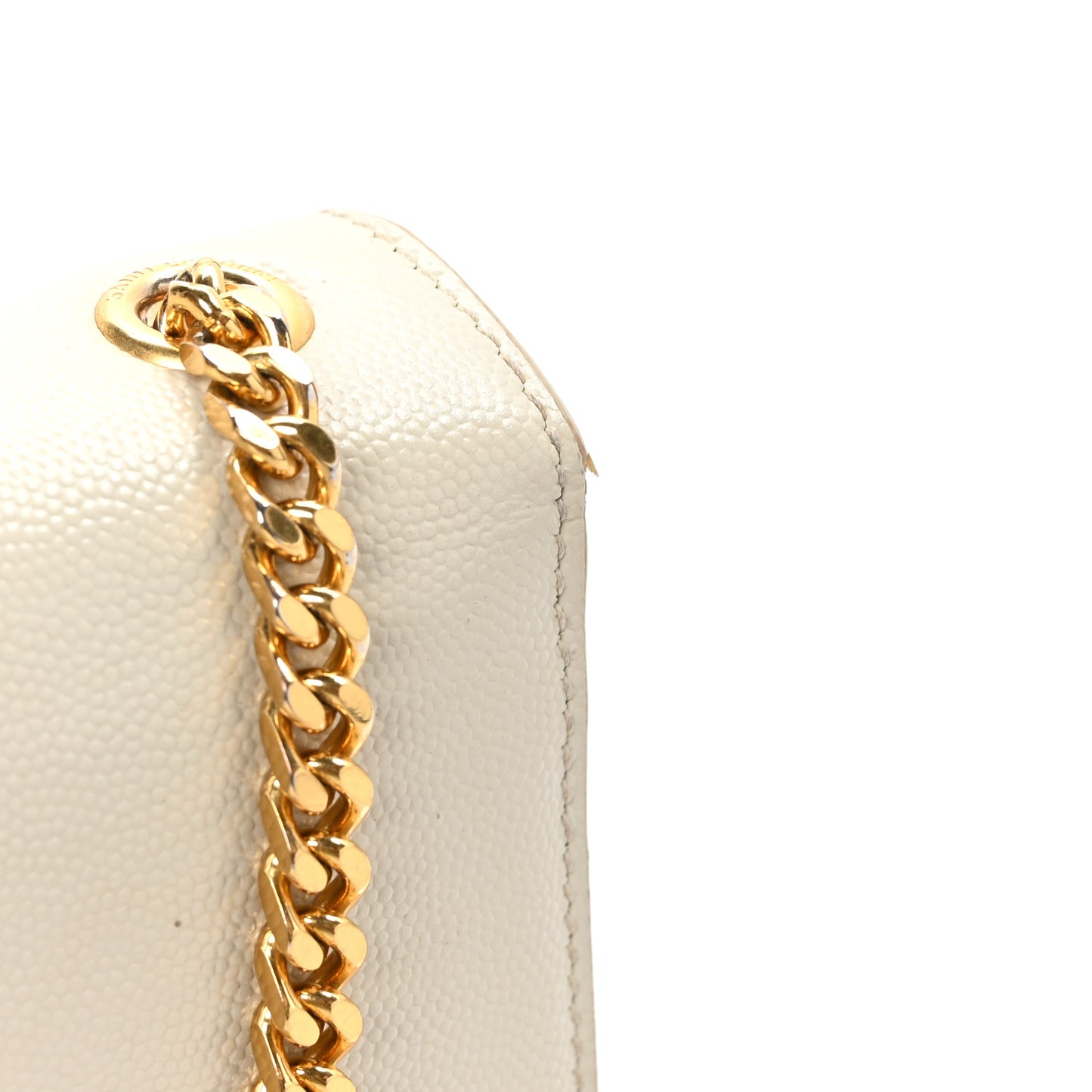 Grain De Poudre Medium Monogram Kate Satchel Crema Soft