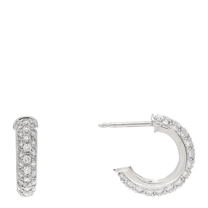 Cartier Platinum Diamond Etincelle De Cartier Hoop Earrings 1 of 4
