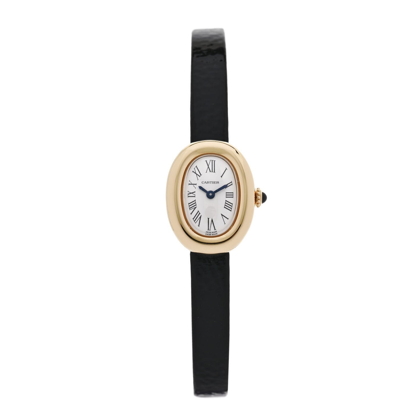 18K Yellow Gold Calfskin 18mm Baignoire Quartz Watch